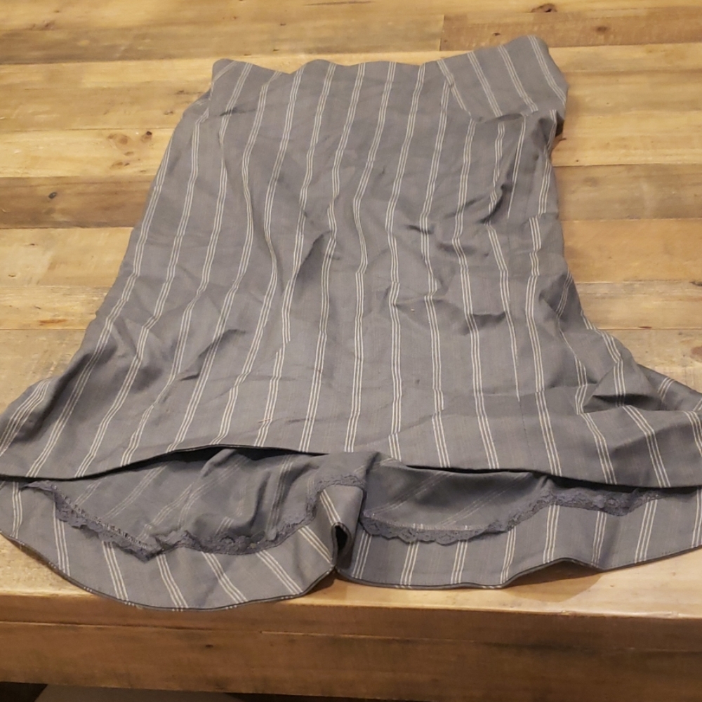 Grey with white straps skirt